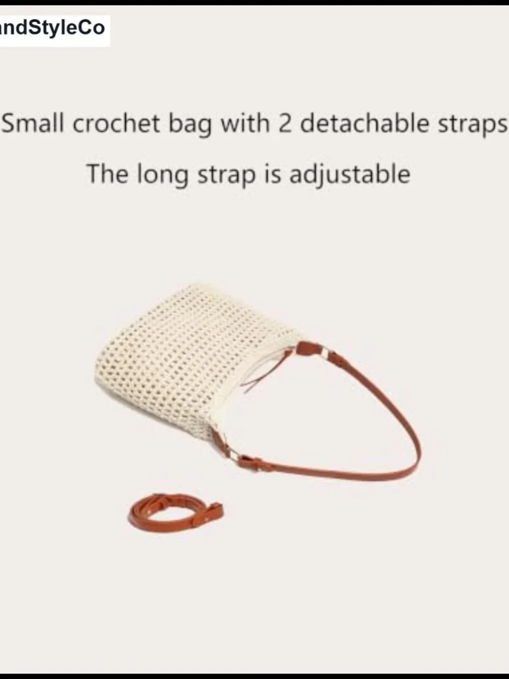 Handwoven Cotton Crochet String Bag Summer Beach Shoulder Bag